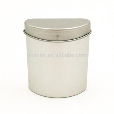 Semicircle shaped portable small tin tampon box